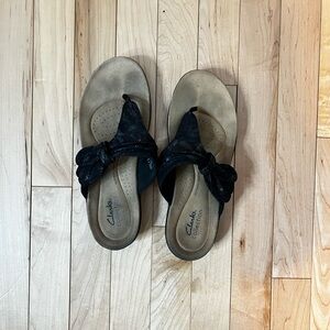 Clarks Black and Brown Women's Sandals